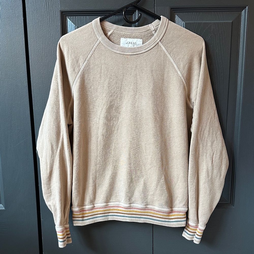 The Great Tan Sweatshirt, size 0